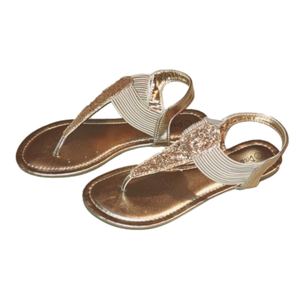 Champagne Gold Gladiator Sandals Size 7 1/2